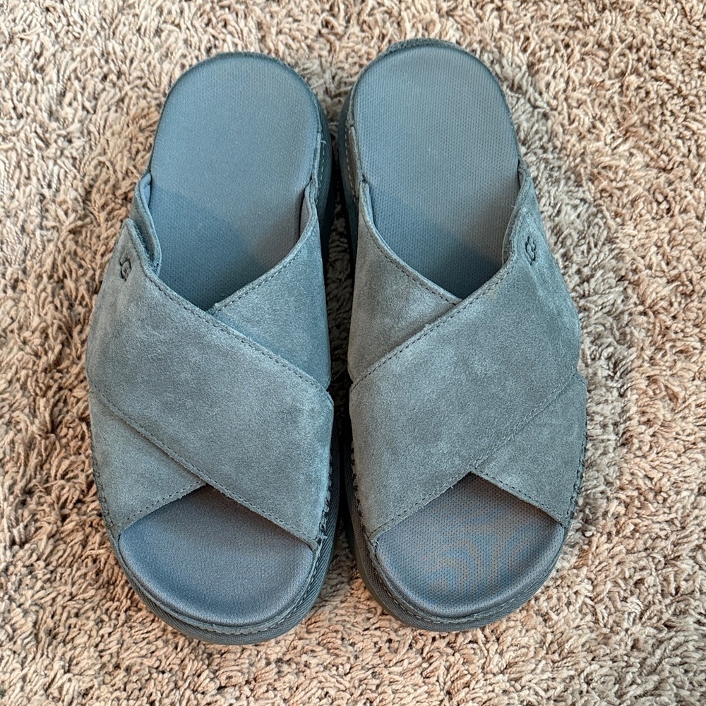 UGG Gray Suede Sandals